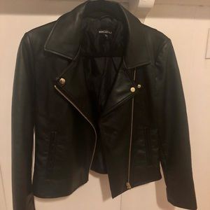 J Crew Moto Leather Jacket, Size S